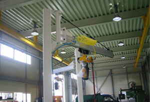 KHC悬臂吊搭配气动葫芦使用案例